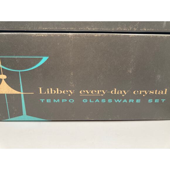Vintage Libby Stellar 16oz Everyday Day Crystal Glassware Set (8) Original Box - Picture 7 of 9